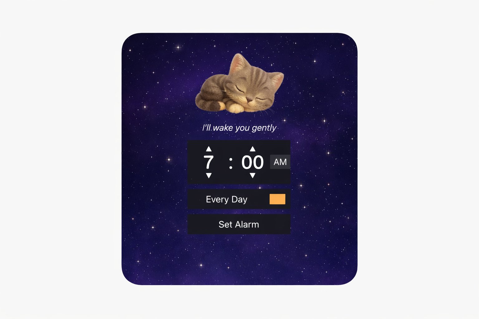 Rock N Roll gentle alarm feature